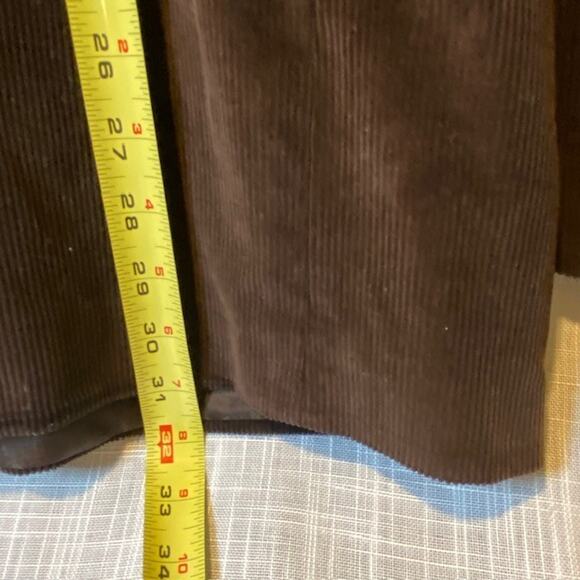Stafford Essentials Mens 50R Brown Corduroy Cotton Sport Coat Blazer Elbow Patch - Picture 9 of 12